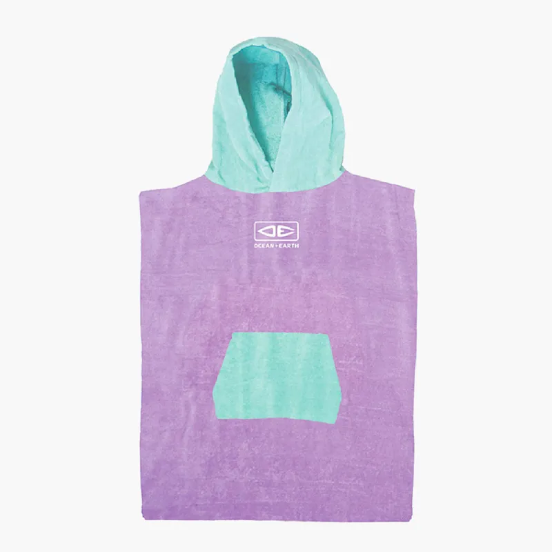 Ocean and Earth Toddlers Hooded Towel Poncho Violet